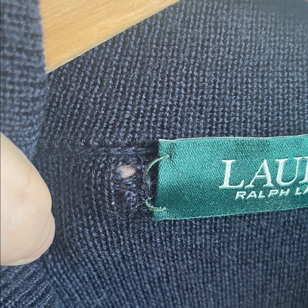 Vintage Polo by Ralph Lauren Navy Blazer with Embroidered Crest - Picture 8 of 12
